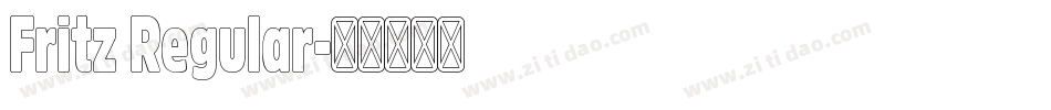 Fritz Regular字体转换